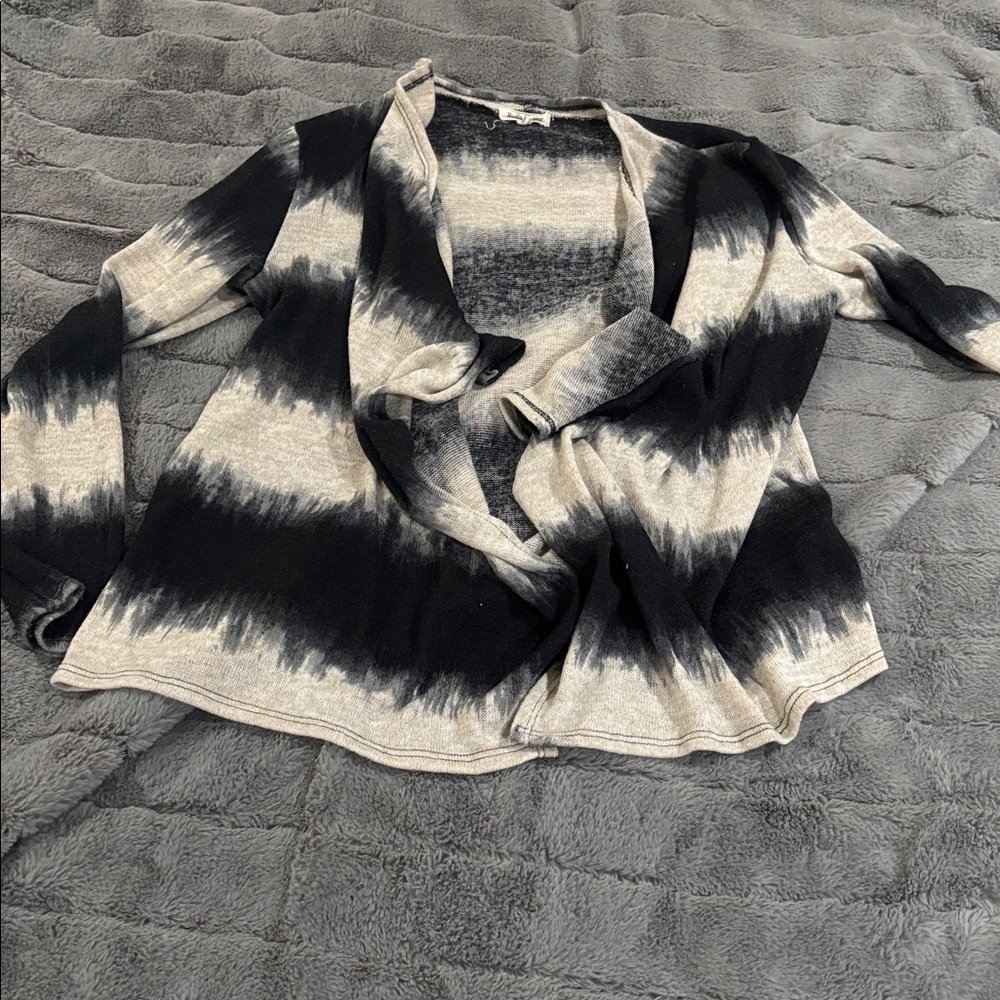 ROLLA COSTER Gorgeous light-weighted knit cardigan black/cream EUC MED